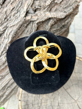Chanel Gold Camellia Brooch