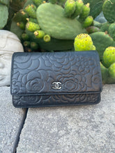 Chanel Lambskin Camellia WOC Black