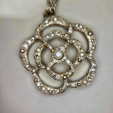 Chanel Camellia Necklace White Gold