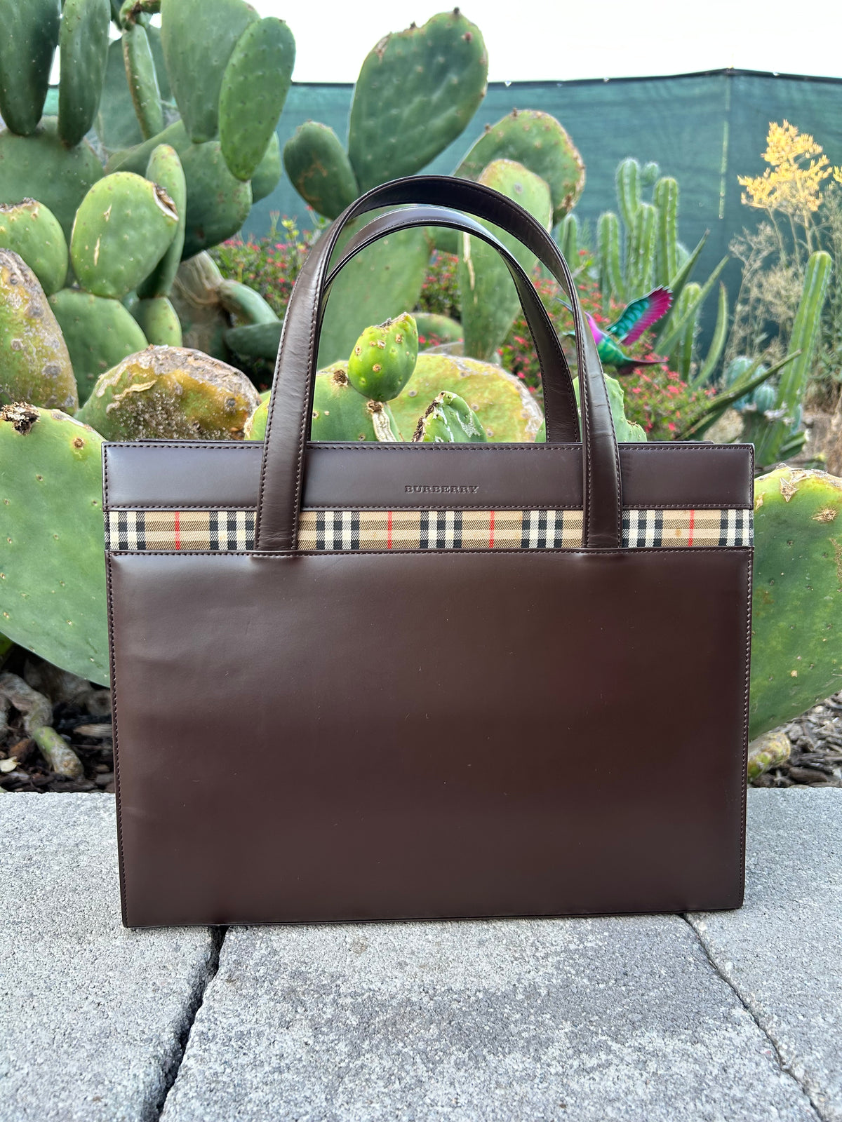 Burberry Nova Check Panel Tote
