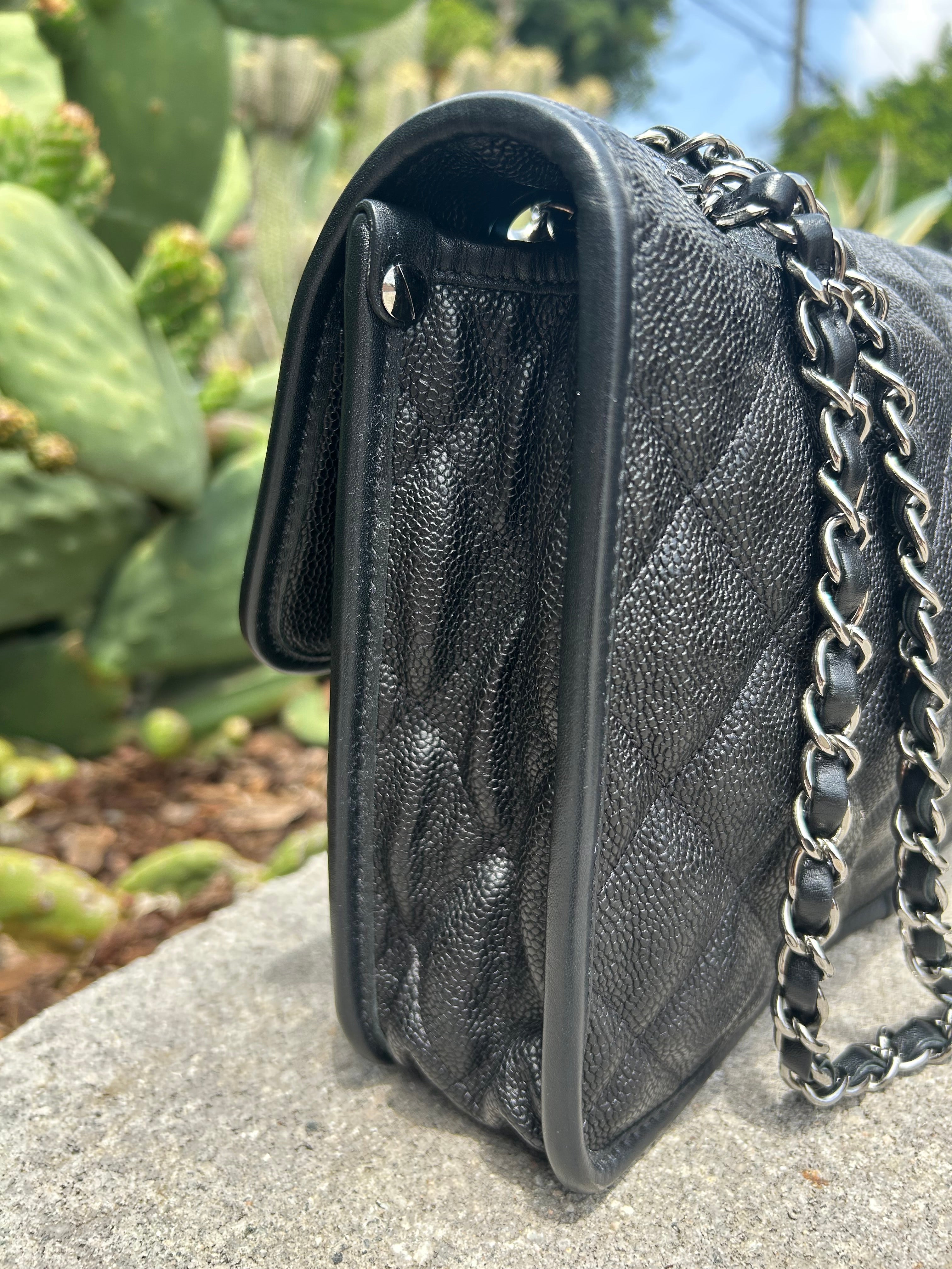 Chanel French Riviera Quilted Caviar Flap Bag