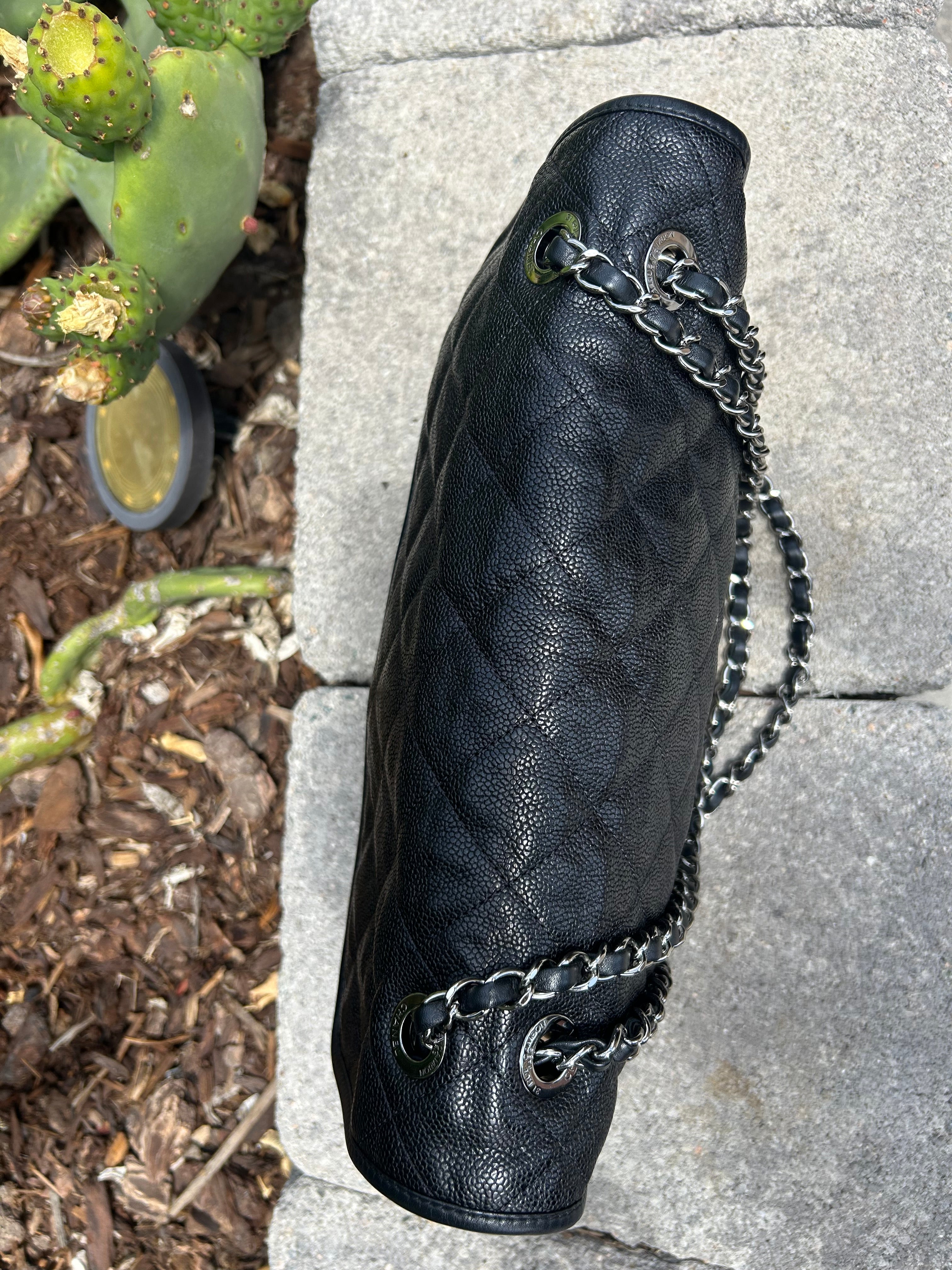 Chanel French Riviera Quilted Caviar Flap Bag