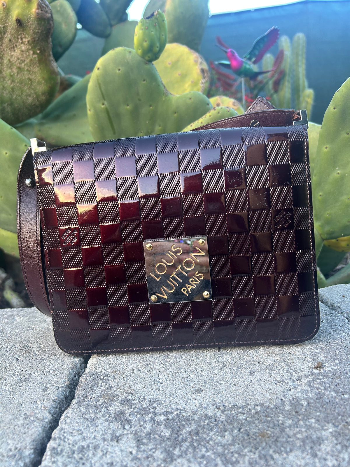 Louis Vuitton Cabaret Vernis Damier Handbag