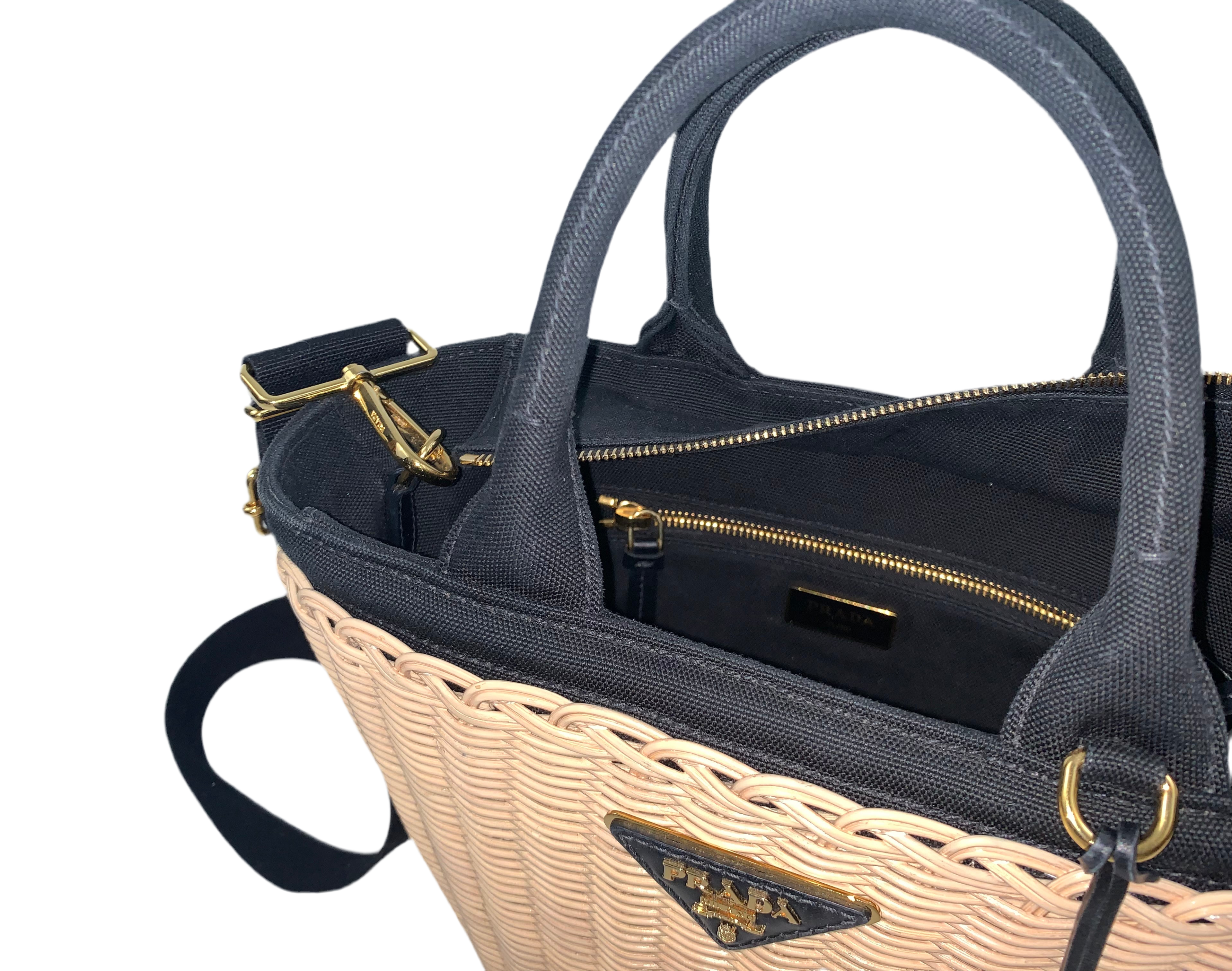 Prada Wicker Basket Handbag