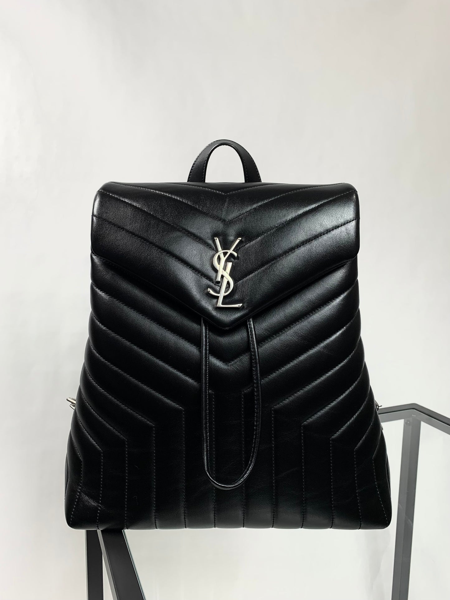 Saint Laurent Matelasse Calfskin Monogram LouLou Small Backpack